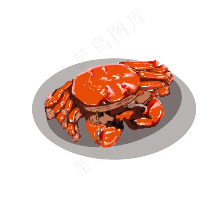 大闸蟹食物元素螃蟹美食(2000X2000(DPI:300))psd模版下载