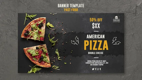 快餐横幅banner模板