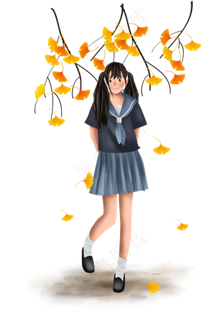 开学季水手服女学生