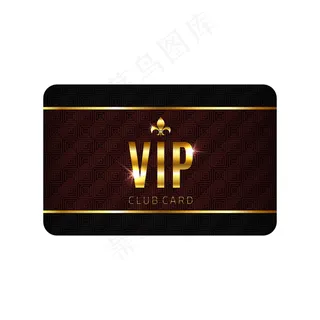 Vip卡模板，隔离在白色背景上。
