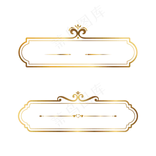 金色标题框边框花纹