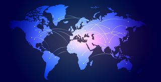 全球网络连接世界地图数字背景