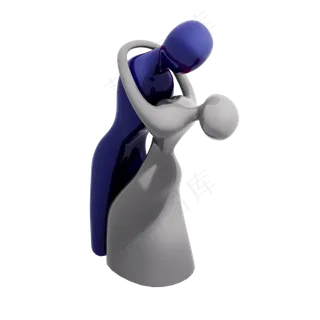 创意拥抱的情侣png图