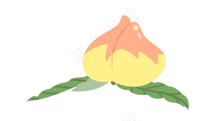 手绘卡通桃子立秋(2800X1620(DPI:300))psd模版下载
