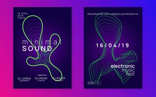 电子事件宣传单,DM传单与动态流体的形状和线条。