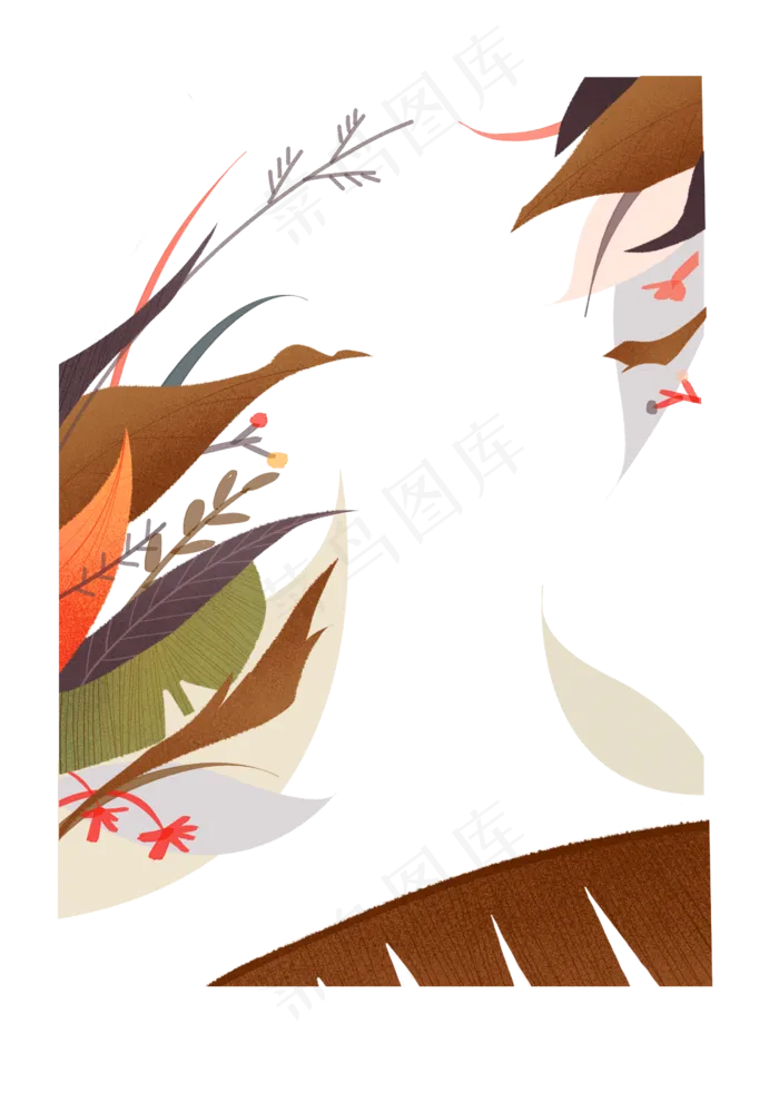 秋天丰收手绘植物png下载(2480X3508(DPI:300))psd模版下载