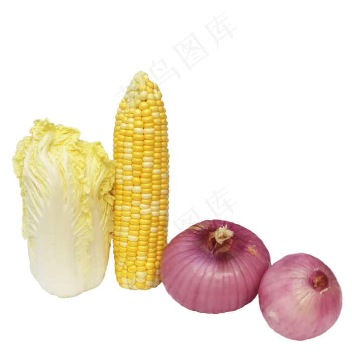 娃娃菜玉米洋葱蔬菜组合(2000X2000(DPI:300))