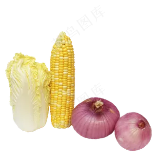 娃娃菜玉米洋葱蔬菜组合