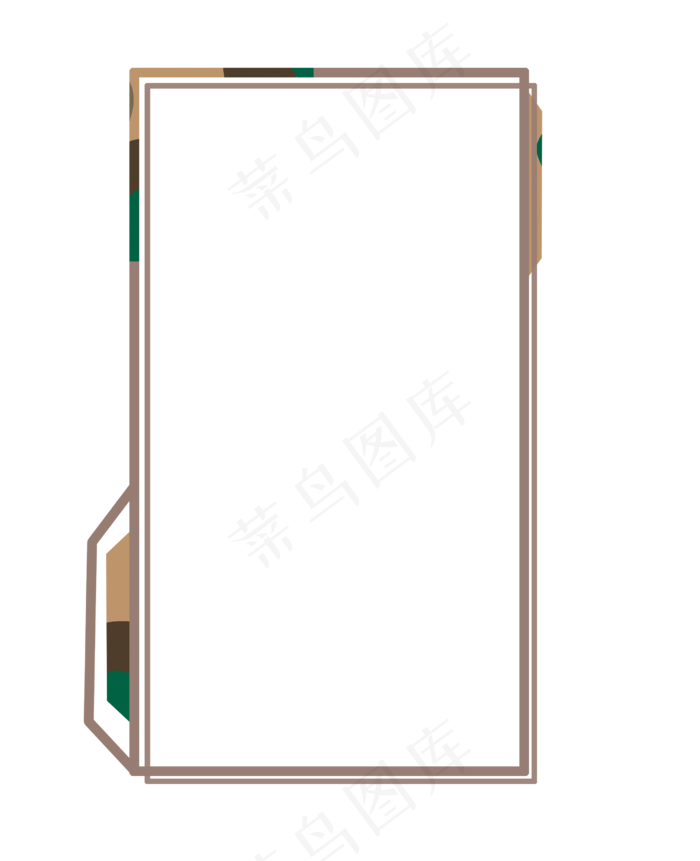 迷彩边框纹理设计免抠