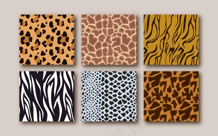 现代动物印花图案