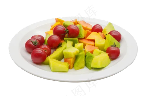 一盘蔬菜食材块 一盘蔬菜食材块