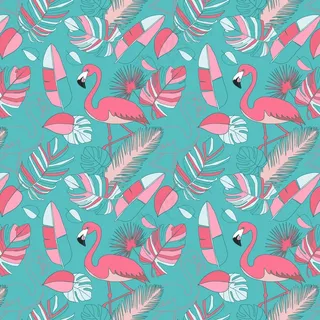 粉红火烈鸟图案壁纸