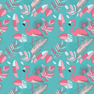 粉红火烈鸟图案壁纸