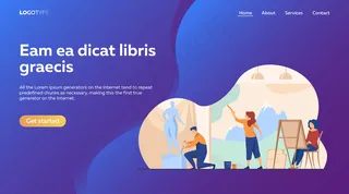 艺术家创作艺术作品平面插图