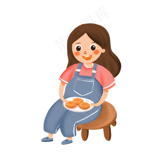 卡通中秋节人物设计元素