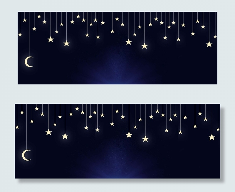 11月你好五角星黑色banner(1920*700px 	       )psd模版下载