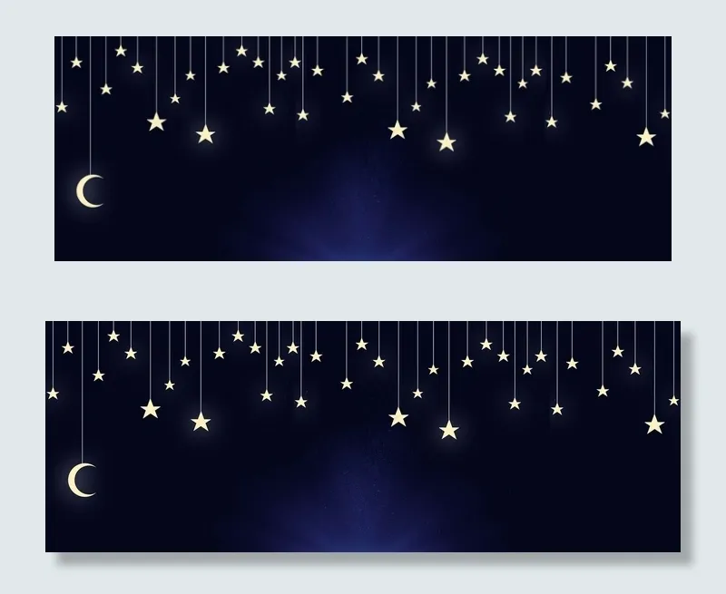11月你好五角星黑色banner(1920*700px 	       )psd模版下载
