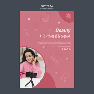 内容创建者海报概念