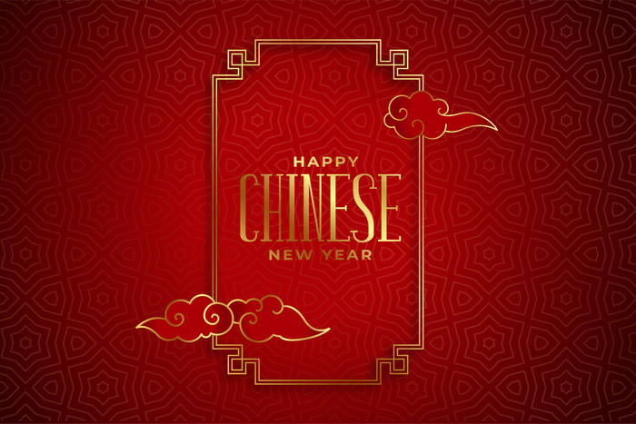 红色装饰背景，新年快乐eps,ai矢量模版下载