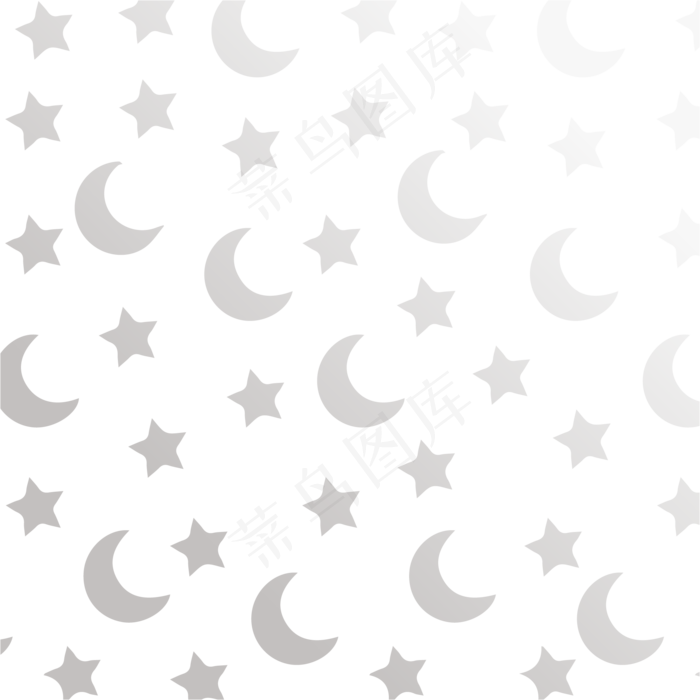 七夕节银色渐变月亮星星背景底纹