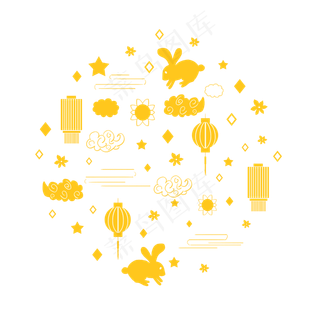 中秋花好月圆玉兔