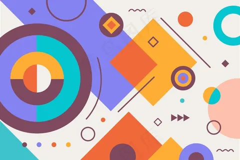 丰富多彩的平面设计简单的几何元素