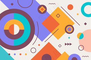 丰富多彩的平面设计简单的几何元素