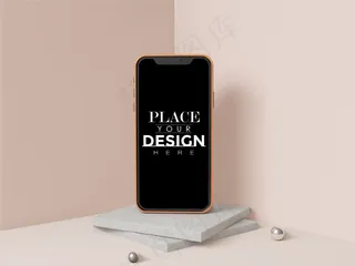 空屏幕智能手机模型样机