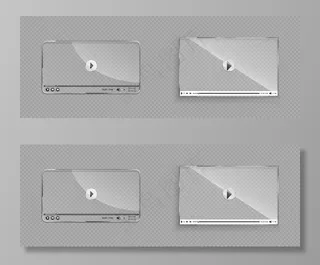 玻璃视频播放器接口，透明窗口