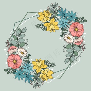 手绘弹簧花架