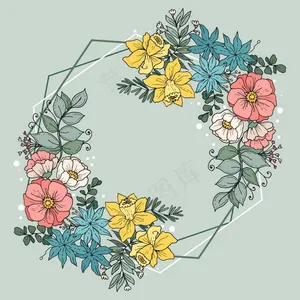 手绘弹簧花架
