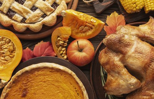 上图为美味的感恩节食物