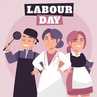 手绘风格劳动节