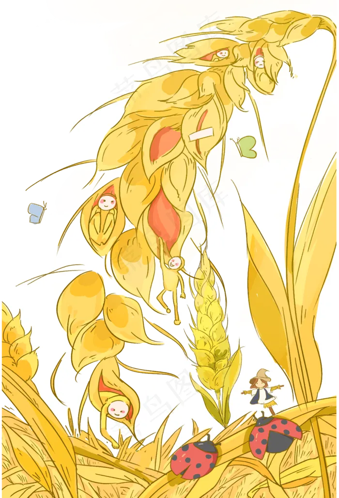 麦穗秋收(2000X2935(DPI:96))psd模版下载