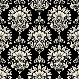 矢量锦缎无缝图案背景。古典奢华的老式锦缎装饰，皇家维多利亚无缝纹理壁纸，纺织品，包装。