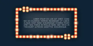 矩形框插图中的字幕灯