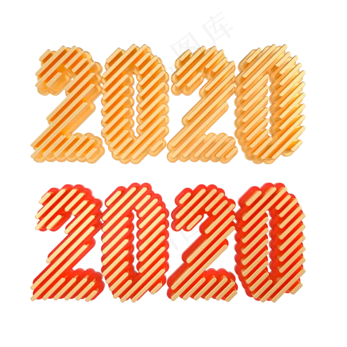 金属质感2020(2000X2000(DPI:300))psd模版下载