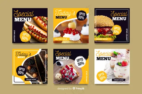 带照片的烹饪模板集