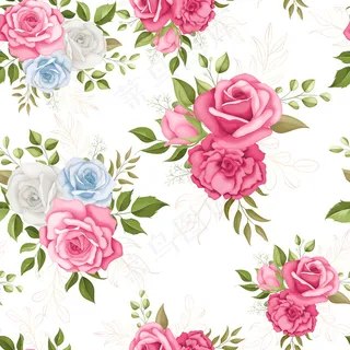 美丽的花朵无缝图案