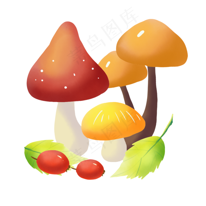 秋季立秋蘑菇(2000X2000(DPI:300))psd模版下载