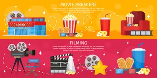 彩色影院横幅banner