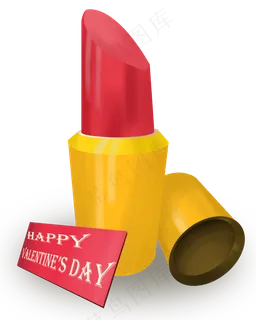 卡通手绘情人节礼物口红