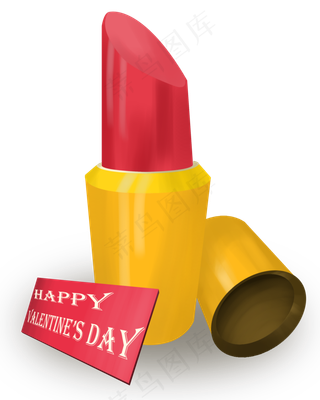 卡通手绘情人节礼物口红