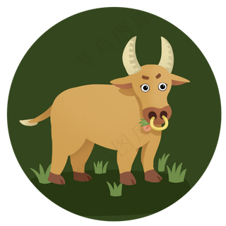 哺乳动物水牛牲畜家畜情人节七夕