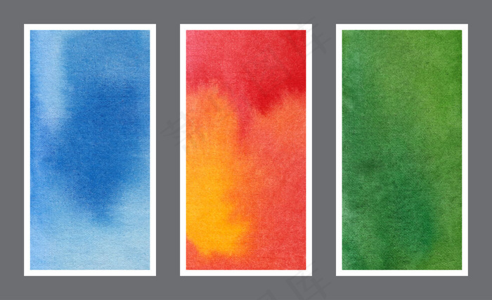 抽象彩色网页横幅banner水彩背景集