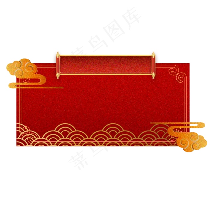 新年剪纸通知边框(2000*2000px 300 dpi )ai矢量模版下载