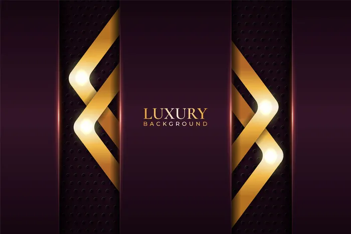 具有闪亮金色效果的豪华背景逼真重叠箭头光泽金属栗色eps,ai矢量模版下载