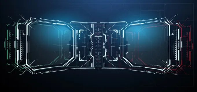 Hud控制面板。高科技屏幕数字全息相框。