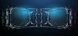 Hud控制面板。高科技屏幕数字全息相框。