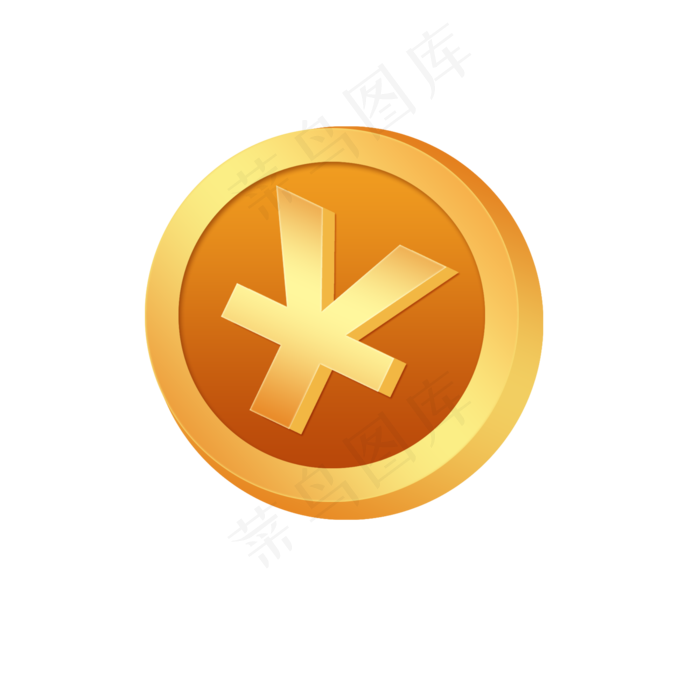 金色货币免扣png(2000X2000(DPI:300))psd模版下载